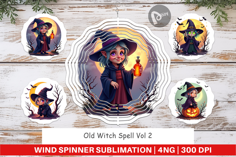 Wind Spinner Halloween Witch Spell