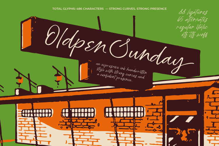 Oldpen Sunday Ink Handwritten Font