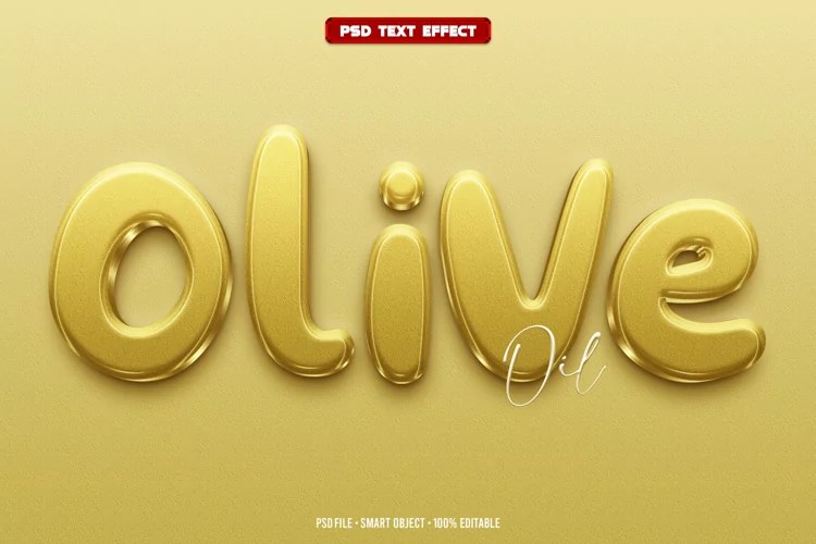 Olive 3D editable text effect