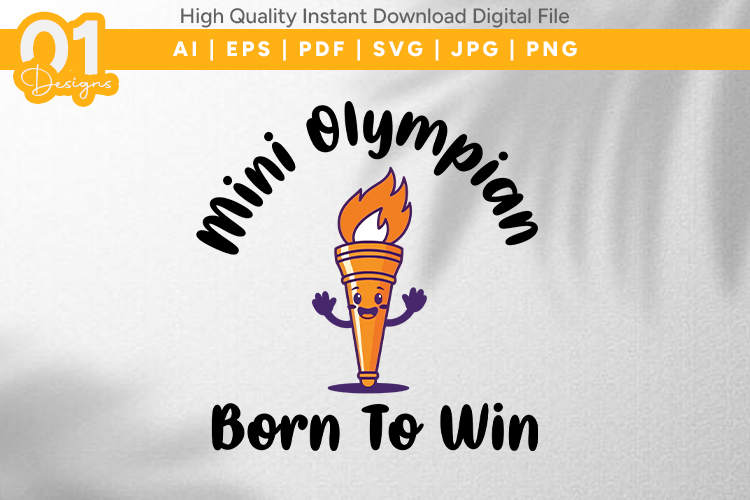 Mini Champion Torch Born To Win SVG