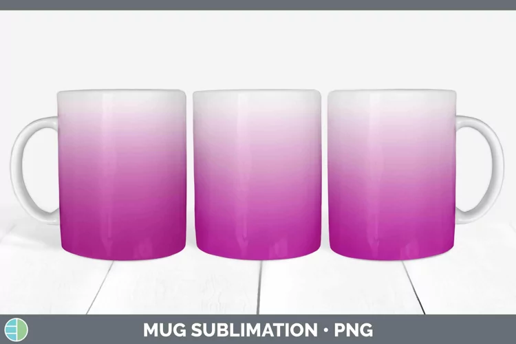 Ombre Berry Mug Wrap Sublimation Coffee Cup Designs