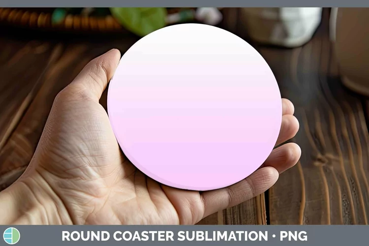 Ombre Berry Round Coaster Sublimation Coaster Designs