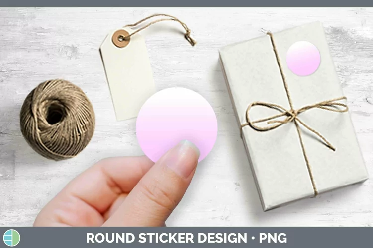 Ombre Berry Stickers | Round Labels Designs