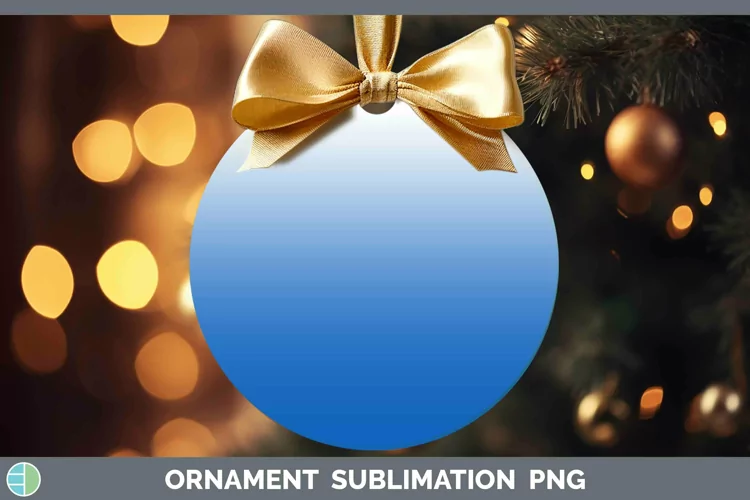 Ombre Blue Ornament Sublimation Bauble Designs