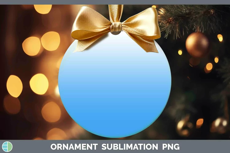 Ombre Blue Ornament Sublimation Bauble Designs