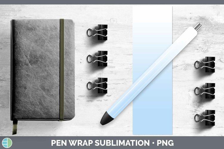 Ombre Blue Pen Wrap Sublimation Epoxy Pen Designs