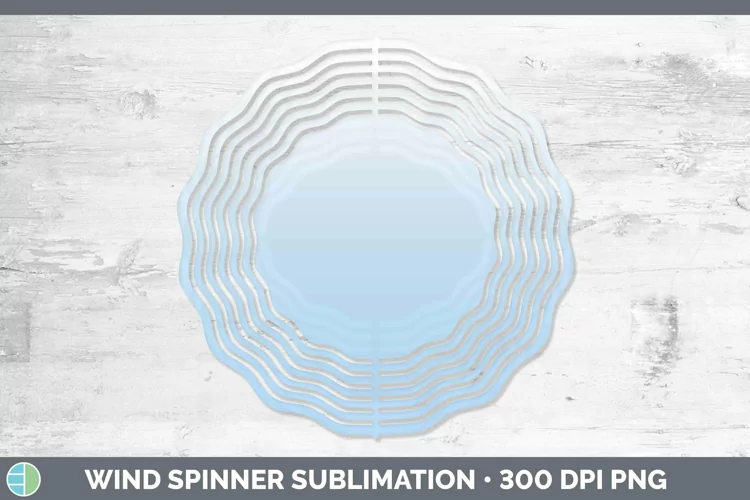 Ombre Blue Wind Spinner Sublimation Spinner Designs