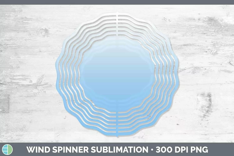 Ombre Blue Wind Spinner Sublimation Spinner Designs