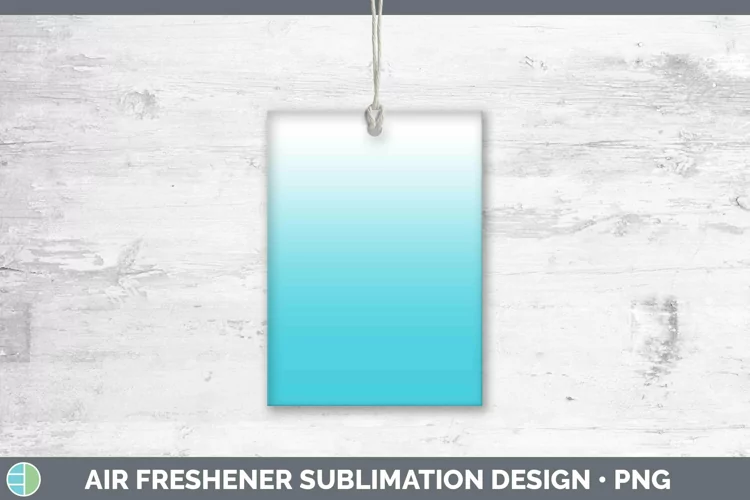 Ombre Cyan Air Freshener Sublimation Car Freshener Designs