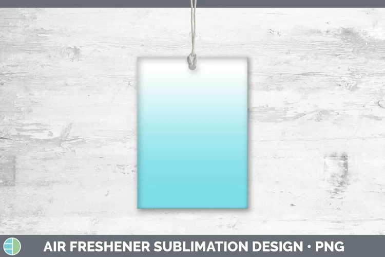 Ombre Cyan Air Freshener Sublimation Car Freshener Designs