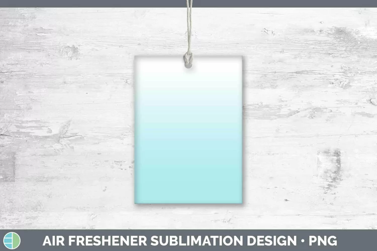 Ombre Cyan Air Freshener Sublimation Car Freshener Designs