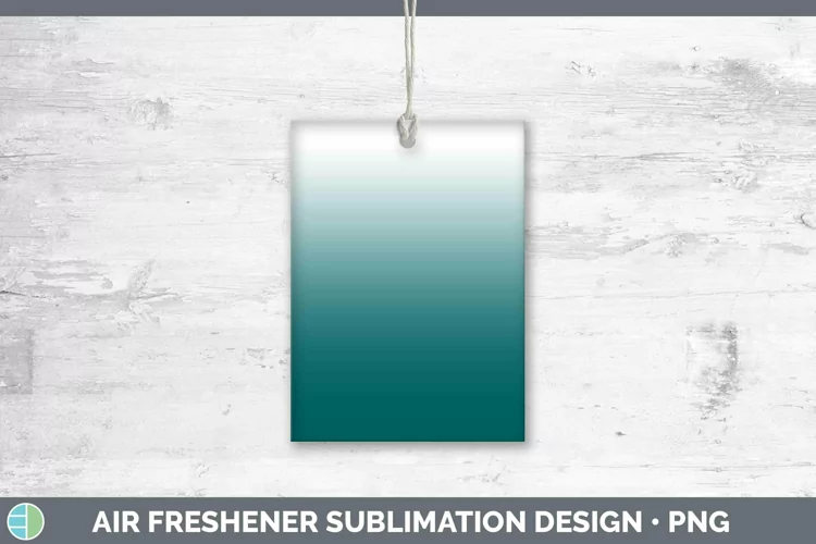 Ombre Cyan Air Freshener Sublimation Car Freshener Designs