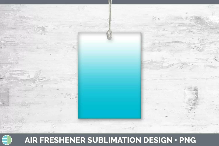 Ombre Cyan Air Freshener Sublimation Car Freshener Designs