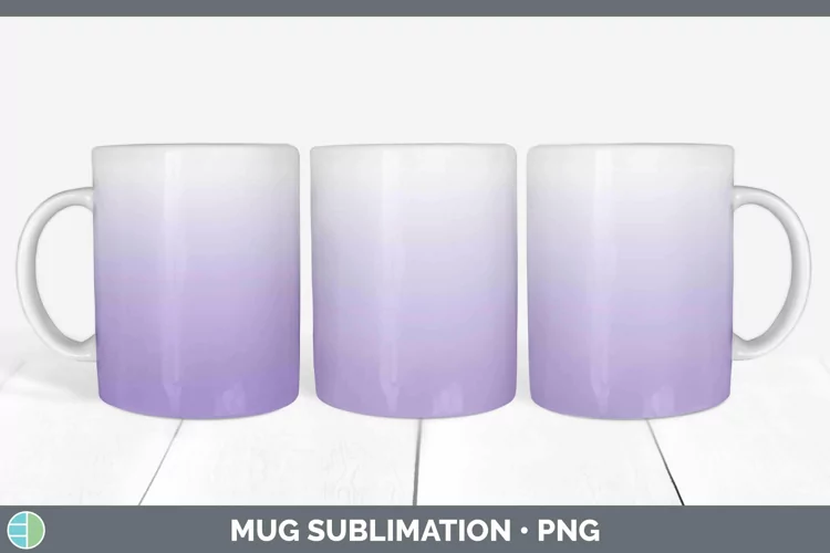 Ombre Deep Purple Mug Wrap Sublimation Coffee Cup Designs