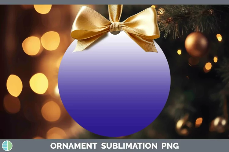Ombre Deep Purple Ornament Sublimation Bauble Designs