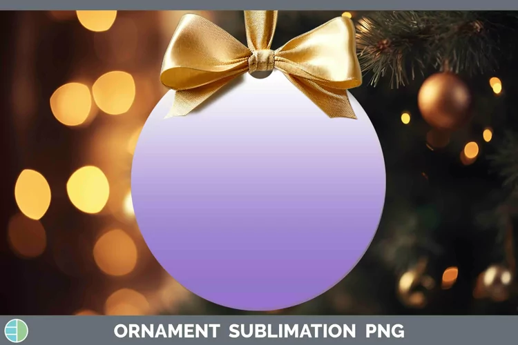 Ombre Deep Purple Ornament Sublimation Bauble Designs
