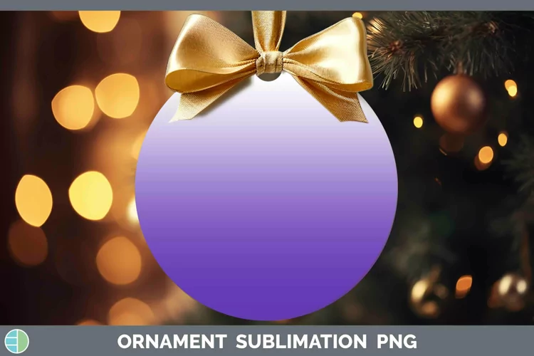 Ombre Deep Purple Ornament Sublimation Bauble Designs