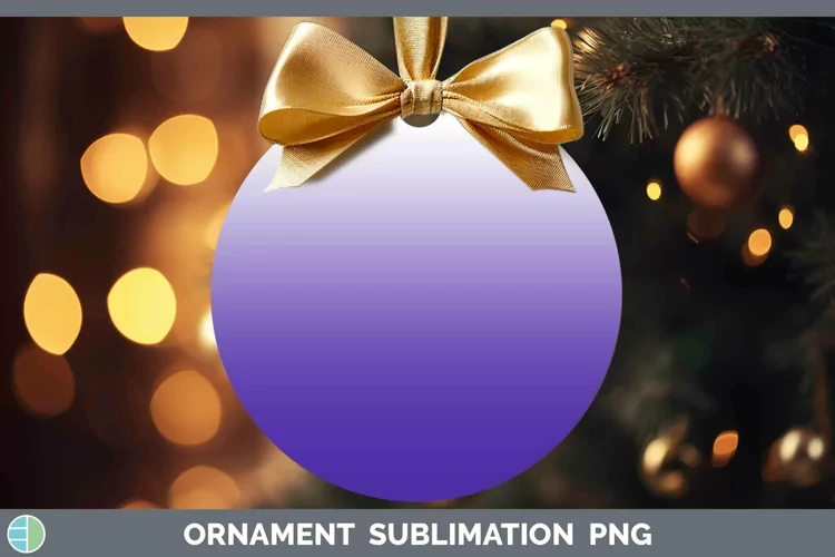 Ombre Deep Purple Ornament Sublimation Bauble Designs