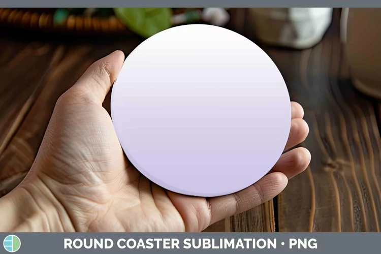 Ombre Deep Purple Round Coaster Sublimation Coaster Designs