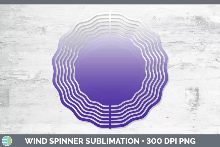 Ombre Deep Purple Wind Spinner Sublimation Spinner Designs