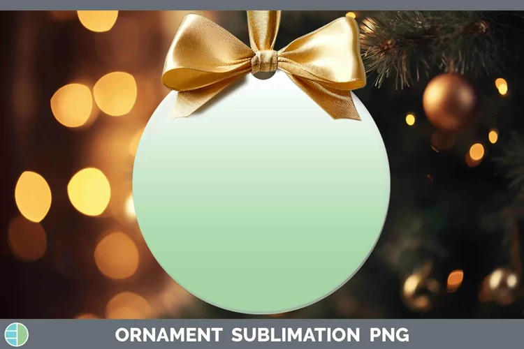 Ombre Green Ornament Sublimation Bauble Designs
