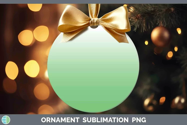 Ombre Green Ornament Sublimation Bauble Designs