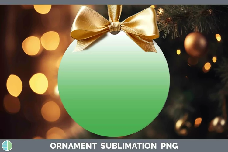 Ombre Green Ornament Sublimation Bauble Designs