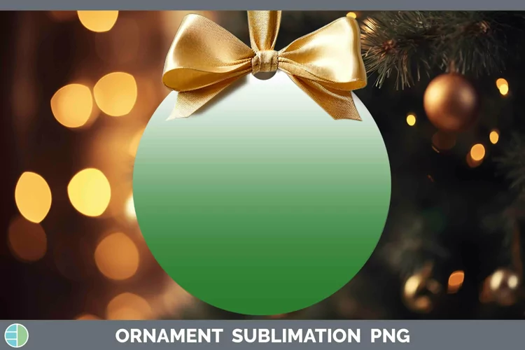 Ombre Green Ornament Sublimation Bauble Designs