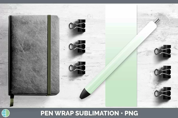 Ombre Green Pen Wrap Sublimation Epoxy Pen Designs