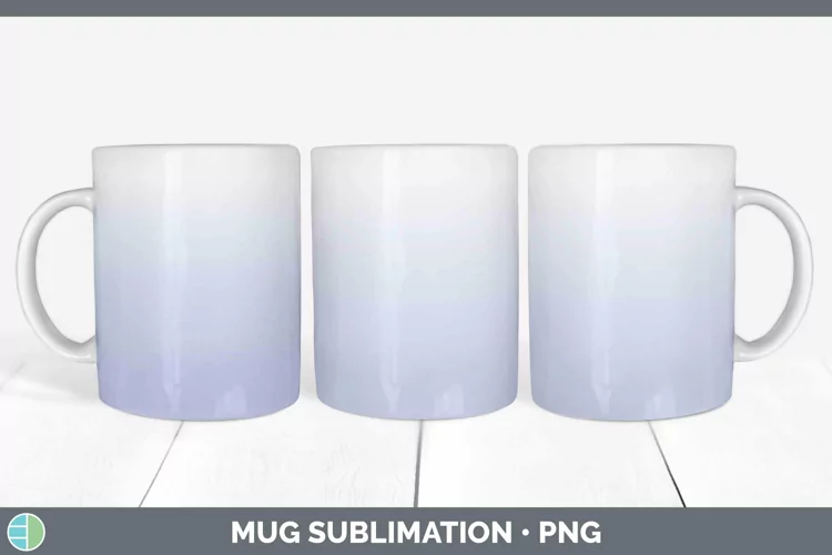 Ombre Indigo Mug Wrap Sublimation Coffee Cup Designs