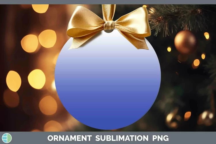 Ombre Indigo Ornament Sublimation Bauble Designs