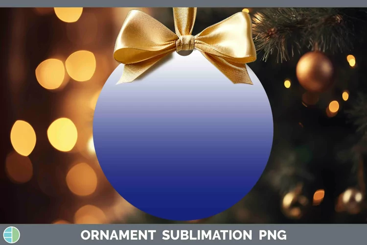 Ombre Indigo Ornament Sublimation Bauble Designs