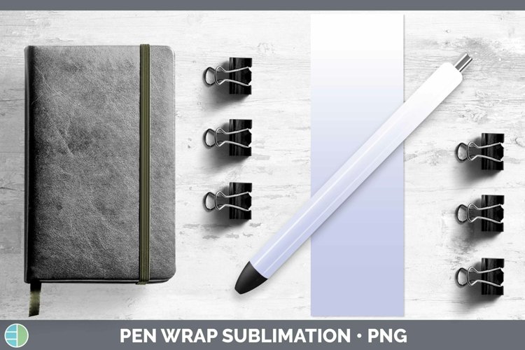 Ombre Indigo Pen Wrap Sublimation Epoxy Pen Designs