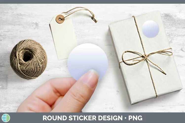 Ombre Indigo Stickers | Round Labels Designs