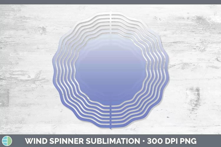 Ombre Indigo Wind Spinner Sublimation Spinner Designs