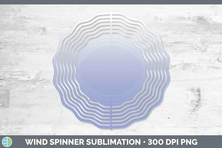 Ombre Indigo Wind Spinner Sublimation Spinner Designs