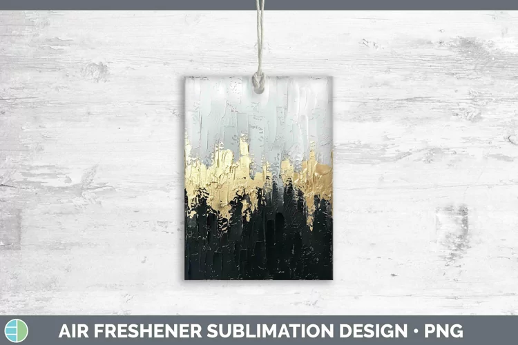 Ombre Paint Black Air Freshener | Sublimation Car Freshener
