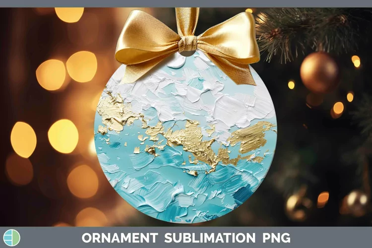 Ombre Paint Blue 01 Ornament | Sublimation Bauble Designs