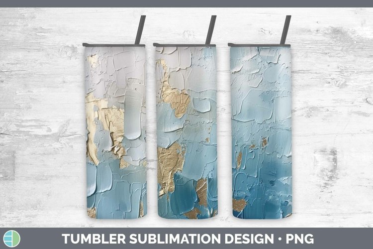 Ombre Paint Blue 02 Tumbler | Sublimation 20 oz Skinny Tumbl