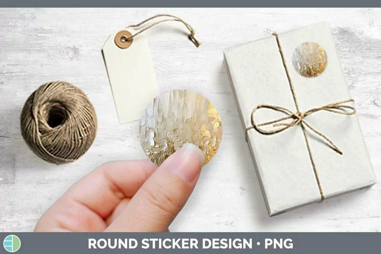 Ombre Paint Brown 01 Stickers | Round Labels Designs