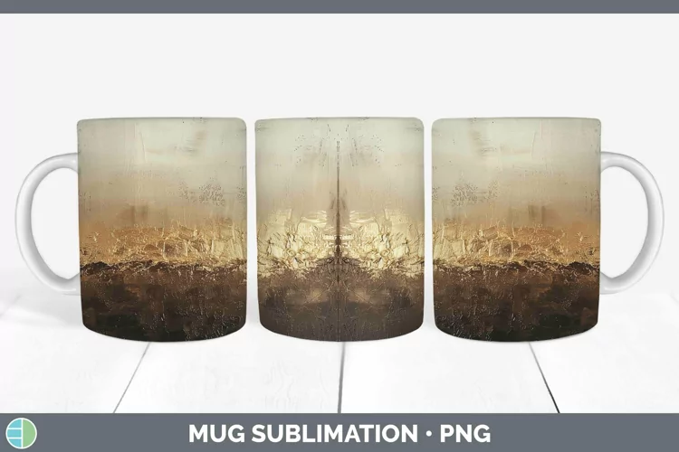 Ombre Paint Brown 02 Mug Wrap | Sublimation Coffee Cup Desig