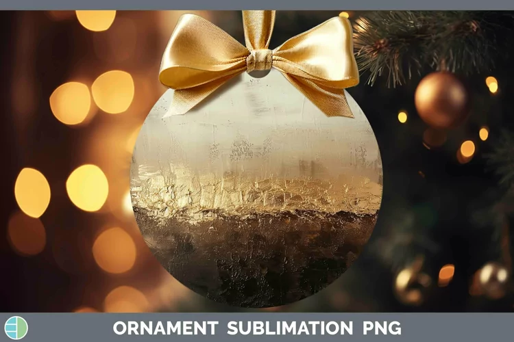 Ombre Paint Brown 02 Ornament | Sublimation Bauble Designs