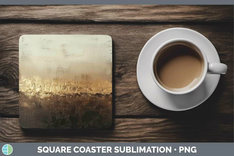 Ombre Paint Brown 02 Square Coaster | Sublimation Coaster De