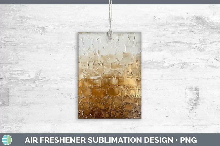 Ombre Paint Gold Air Freshener | Sublimation Car Freshener D
