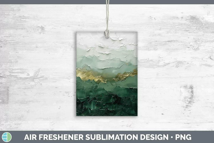 Ombre Paint Green 01 Air Freshener | Sublimation Car Freshen