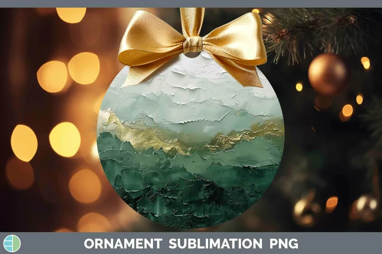Ombre Paint Green 01 Ornament | Sublimation Bauble Designs