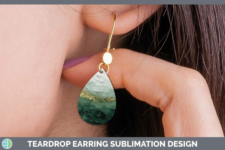 GorgeousOmbre Paint Teardrop Earrings design.
