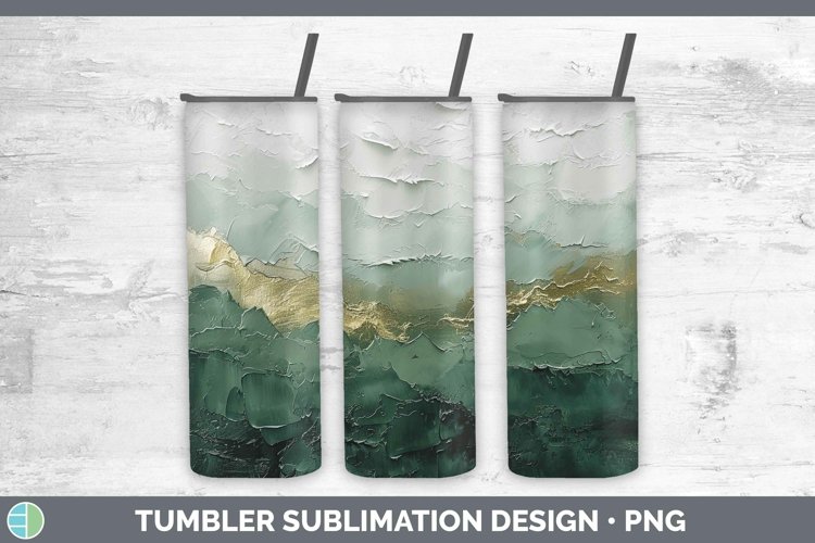 Ombre Paint Green 01 Tumbler | Sublimation 20 oz Skinny Tumb