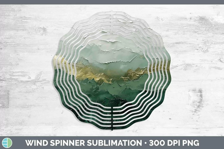 Ombre Paint Green 01 Wind Spinner | Sublimation Spinner Desi