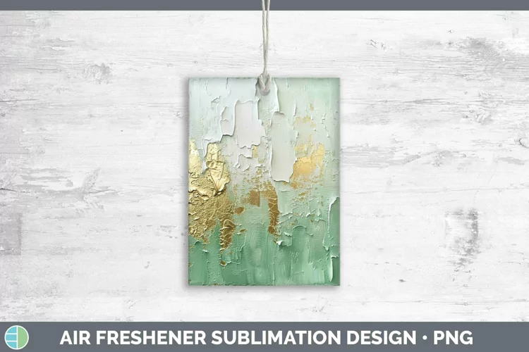 Ombre Paint Green 02 Air Freshener | Sublimation Car Freshen